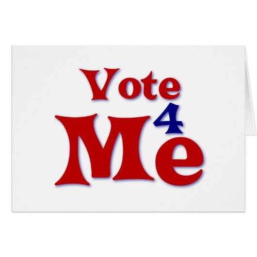 Vote 4 Me Cards (Front Horizontal)
