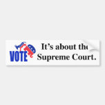 Vote About Supreme Court Bumper Sticker at Zazzle