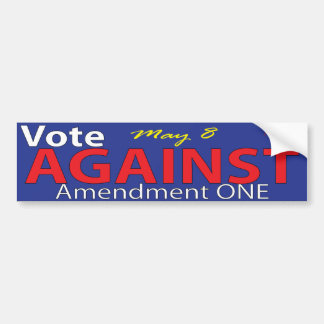 Vote Against Amendment One in North Carolina Bumper Sticker