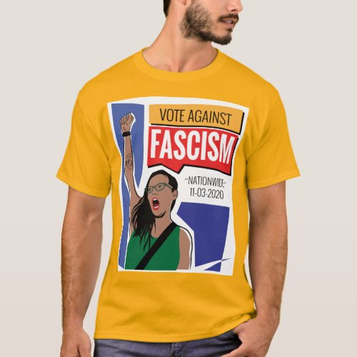Vote Against Fascism Mans T_Shirt