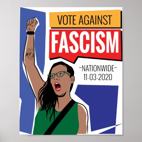 Vote Against Fascism Poster