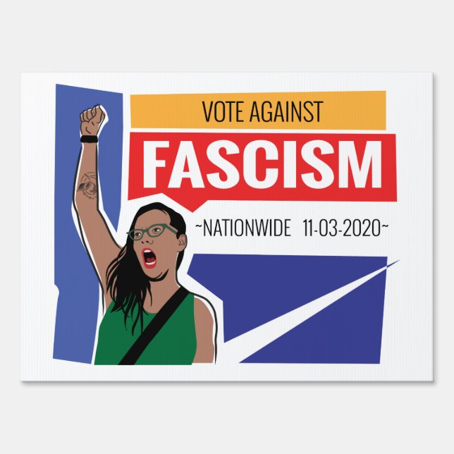 Vote Against Fascism Yard Sign (Back)