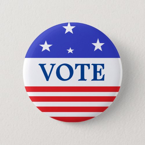Vote American Elections Stars and Stripes Button