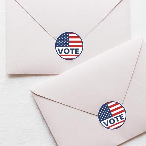 Vote American Flag Election  Classic Round Sticker