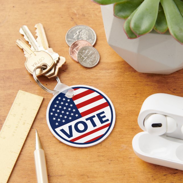 Vote American Flag Presidential Election Keychain (Desk)