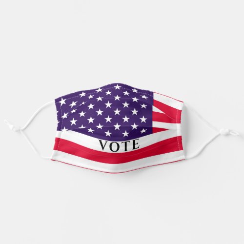 Vote American Flag Red White Blue Election USA Adult Cloth Face Mask