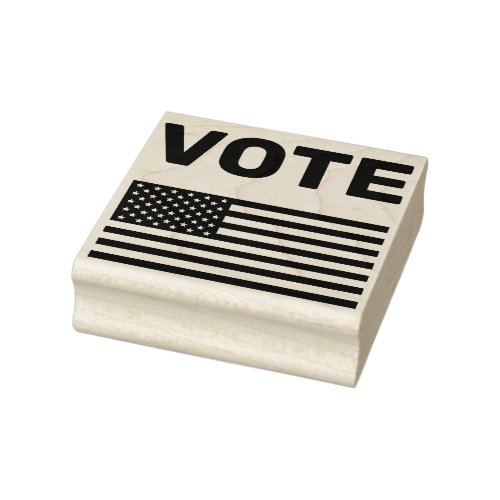 VOTE American flag Rubber Stamp