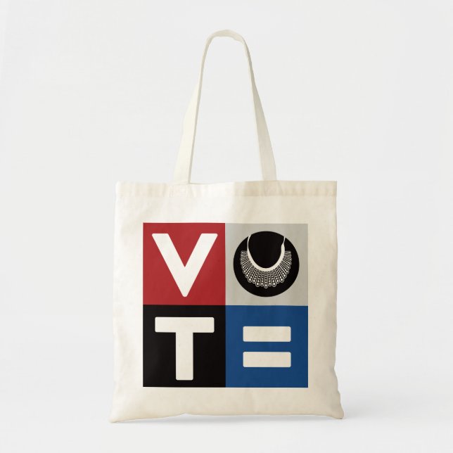 VOTE American, RBG, USPS, BLM, Peace and Equality Tote Bag (Front)