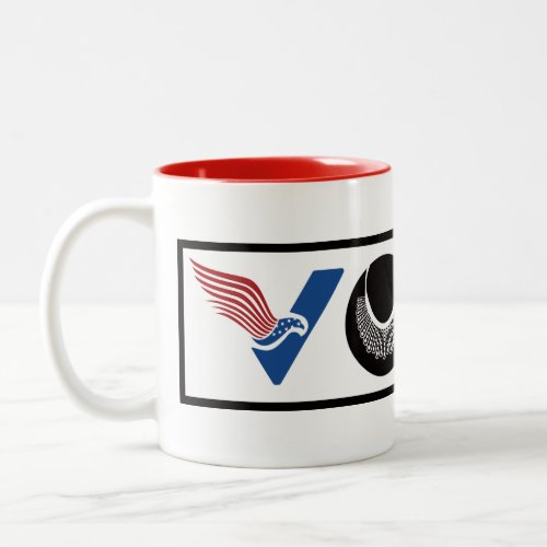 VOTE American RBG USPS BLM Peace and Equality Two_Tone Coffee Mug