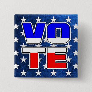 Vote American Star Spangled Button