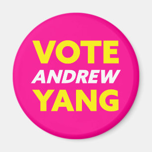 Vote Andrew Yang New York City Mayor Magenta Magnet