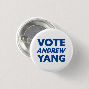 Vote Andrew Yang New York City Mayor White Button