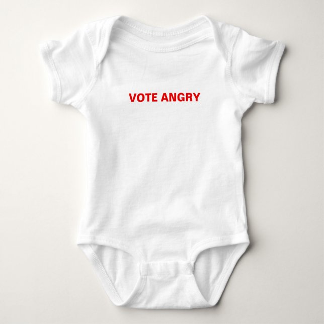 Vote Angry Shirt Red on Blue (Front)