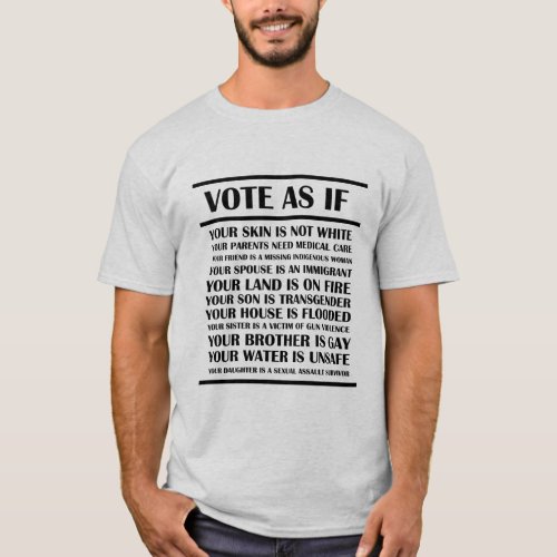 Vote as if T_Shirt