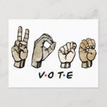 Vote ASL Invitation Postcard