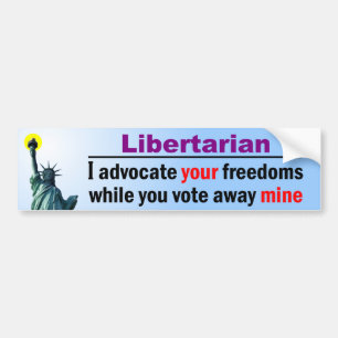 Vote Away My Freedoms Bumper Sticker