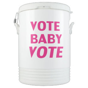 "vote baby vote" pink - Igloo Beverage Cooler