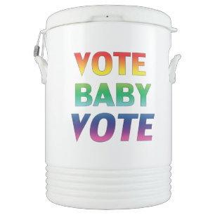 "vote baby vote" Pride lgbtq Igloo Beverage Cooler