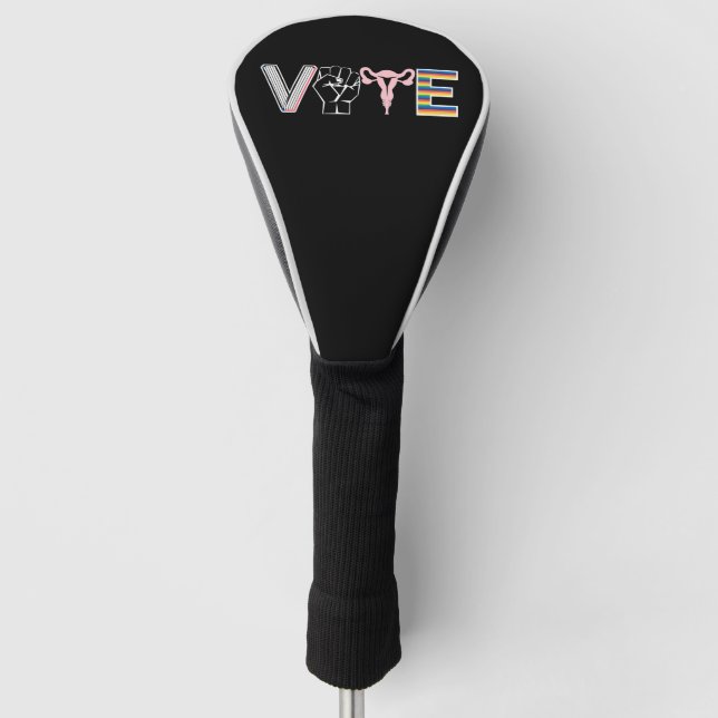 Vote Banned Books Reproductive Rights BLM LGBTQ Golf Head Cover (Front)
