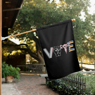 Vote Banned Books Reproductive Rights BLM LGBTQ House Flag