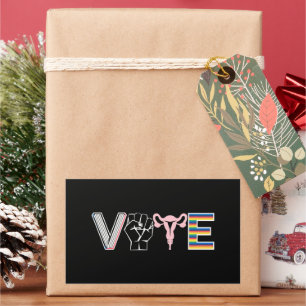Vote Banned Books Reproductive Rights BLM LGBTQ Rectangular Sticker