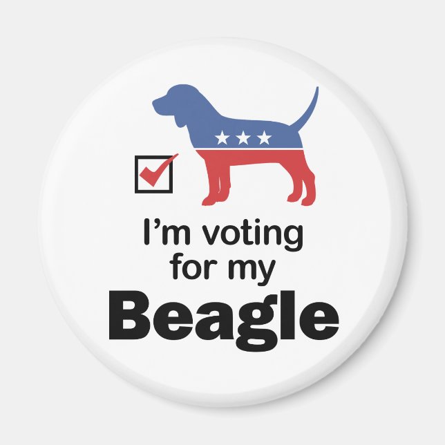Vote Beagle Magnet (Front)