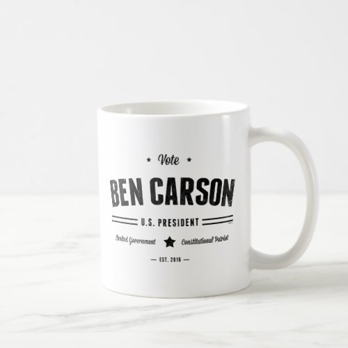 Vote Ben Carson 2016 Coffee Mug