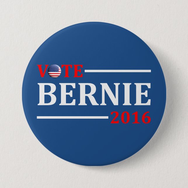 Vote Bernie Sanders 2016 Pinback Button (Front)
