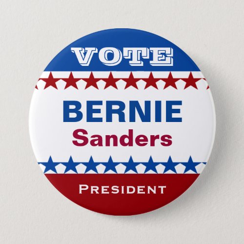 Vote Bernie Sanders President Pinback Button