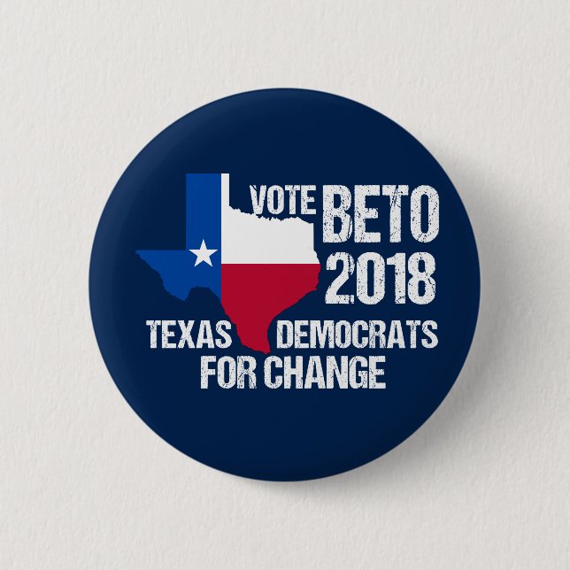 Vote Beto 2018 Senate Texas Democrats Button (Front)