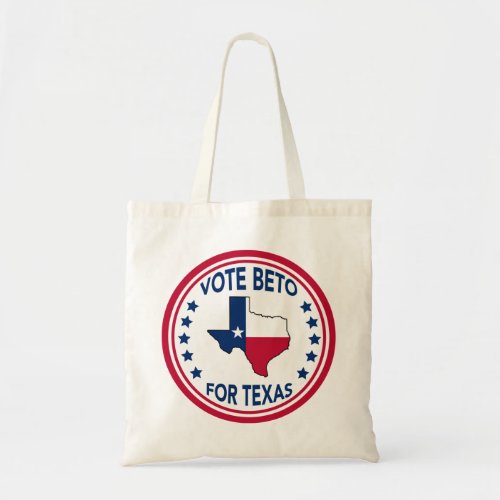 Vote Beto for Texas State Flag Stars 2022 Election Tote Bag