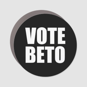 Vote Beto O’Rourke black and white modern Car Magnet