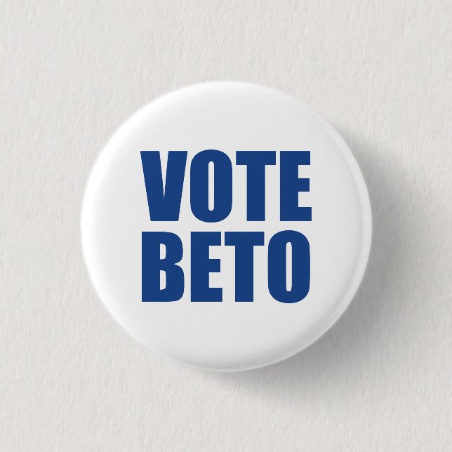 Vote Beto O’Rourke blue white modern democrat Button (Front)