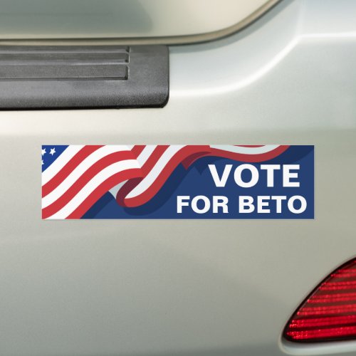 Vote Beto ORourke Texas Governor American Flag Bumper Sticker