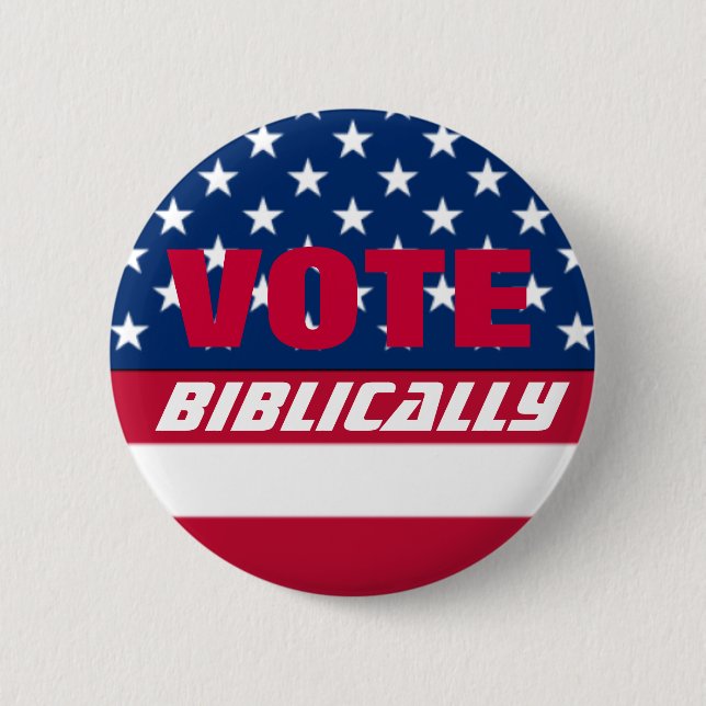 Vote Biblically Button (Front)