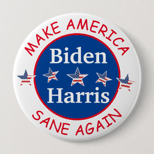 Vote Biden and Harris American Flag 2020 Election Button