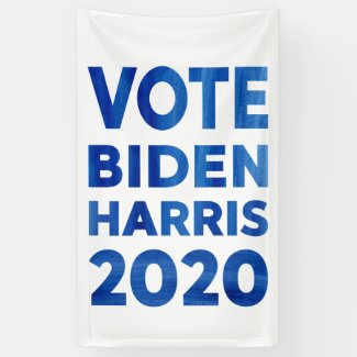 Vote Biden Harris 2020 blue watercolor election Banner