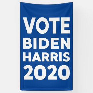 Vote Biden Harris 2020 bold blue election Banner