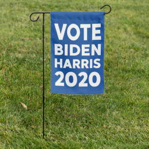 Vote Biden Harris 2020 bold blue white 2-sided Garden Flag