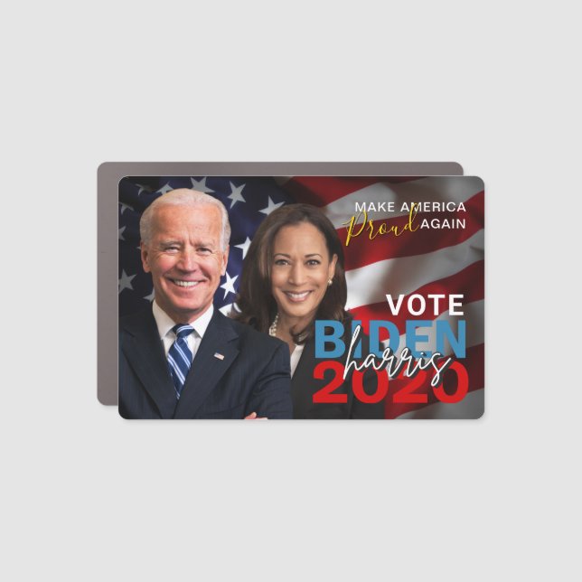 Vote Biden Harris 2020 Election Patriotic Photo Car Magnet (Front)