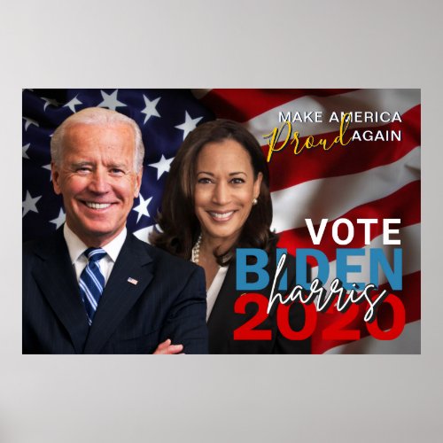 Vote Biden Harris 2020 Election Patriotic Photo Poster