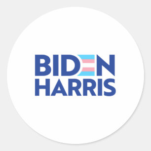 Vote Biden Harris President Trans Pride Flag Joe K Classic Round Sticker