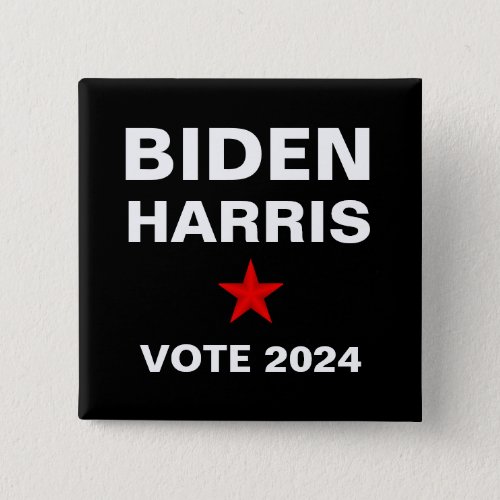Vote Biden Harrris 2024  Black Square Pin