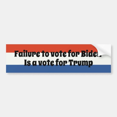 Vote Biden Not Trump v2 Bumper Sticker