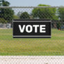 Vote Black and White Text Banner