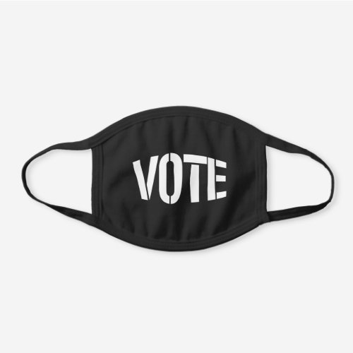 VOTE BLACK COTTON FACE MASK