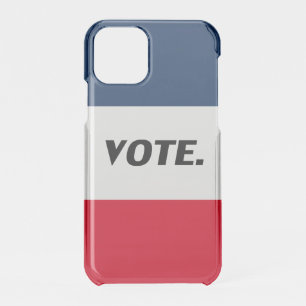 "Vote" black letters, red blue clear iPhone 11 Pro Case