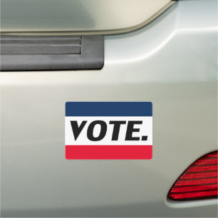 "Vote" black letters, red blue white background Car Magnet