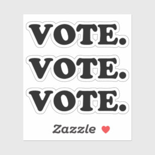 "vote" black letters - sticker