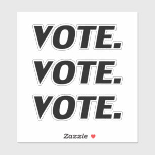 "vote" black letters - sticker